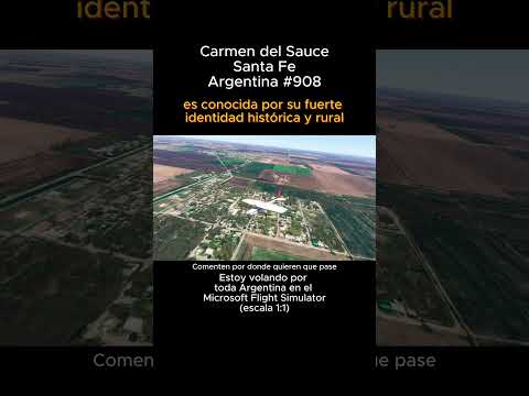 Carmen del Sauce, Santa Fe desde el Microsoft Flight Simulator #carmendelsauce #santafe #msfs