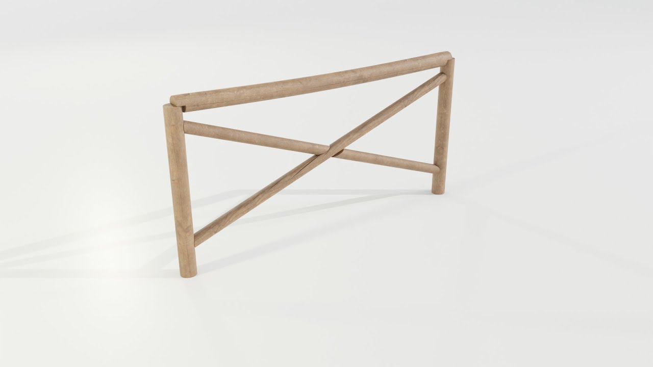 Wooden Fence 3D Model
