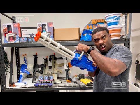 I FINALLY GOT THE MINIGUN GEL BLASTER & IT'LL BE GREAT FOR A SPIN THE BOTTLE CHALLENGE
