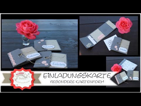 Besondere Kartenform - Einladungskarte - Taschenkarte - Stampin´Up! - Kreativität verbindet