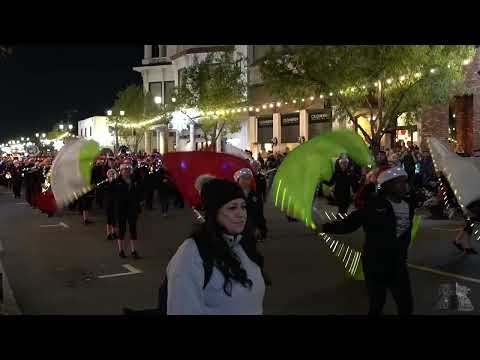 Dorothy McElhinney Crimson Colt Brigade at 2025 Santa's Electrical Parade