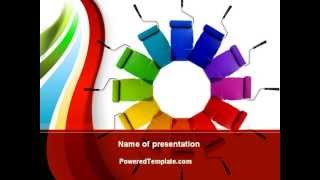 Rainbow Color Palette PowerPoint Template by PoweredTemplate.com