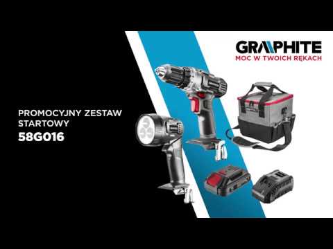 Akumuliatorinių įrankių komplektas 18V GRAPHITE 58G016 video