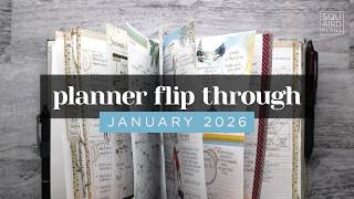 PLANNER FLIP THROUGH :: My Completed January Pages in a Discbound Half Letter Planner Setup