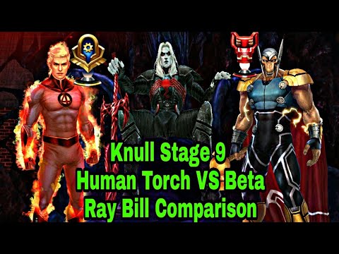 Human Torch VS Beta Ray Bill Comparison - Marvel Future Fight
