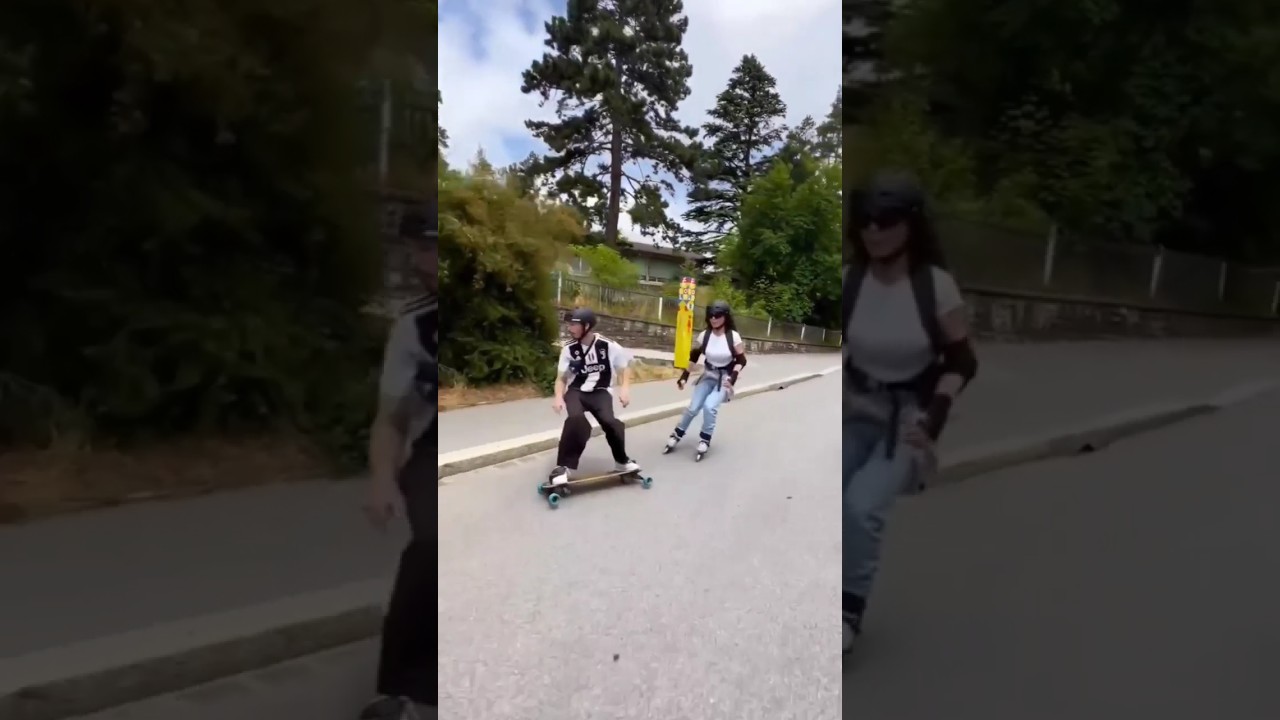 Some downhill riders in Lausanne 🤙 #freebordeurope #rollerskating #rollerskate #freeboard #skate