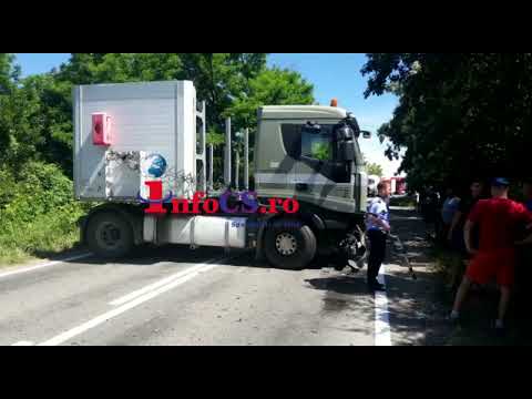 Tamponare fata   spate pe DN58 Resita Caransebes   35 000 au ajuns la fier vechi