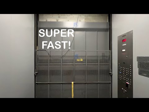 Insanely fast High Rise TKE Freight Elevator at the TK Test Tower Atlanta GA