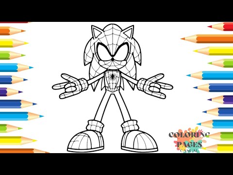 Sonic as Spiderman Coloring Pages/ CHENDA - For You [NCS Release] #coloring