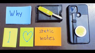 Why I love my EDC Brainstorming Kit: the Sticky "Static Notes" and the Post-it app #hackyourself