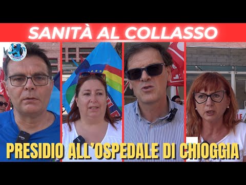 SANITÀ AL COLLASSO - PRESIDIO CGIL E UIL ALL'OSPEDALE DI CHIOGGIA
