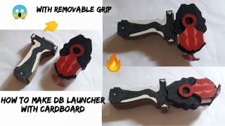 how to make db beyblade launcher with cardboard