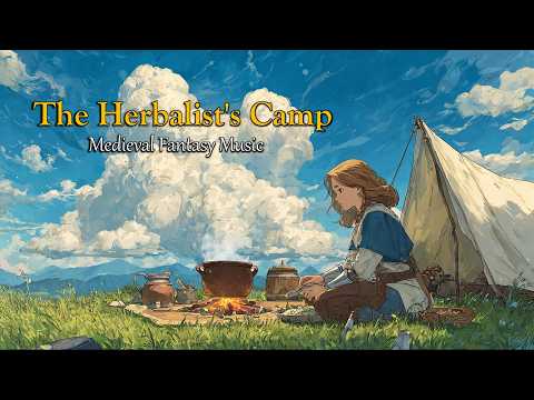 The Herbalist's Camp | 1 Hour | Calming Medieval Fantasy Soundscape | D&D | Relaxation & Daydreaming
