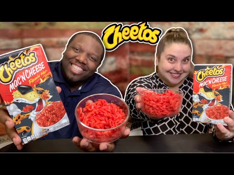 Eating HOT CHEETOS Mac N Cheese for the VERY FIRST TIME! [Taste Test + Food Review]