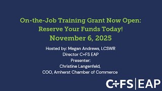 On-the-Job Training Grant Now Open: Reserve Your Funds Today!