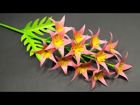 Paper Craft Idea: Paper Stick Flower Making for Beautiful Room Decoration | Jarine's Crafty Creation Video