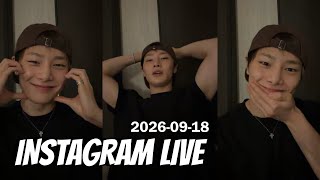I.N (Stray Kids) Instagram live. 2026-09-18