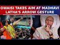 Madhavi Latha Vs Owaisi: AIMIM Chief Condemns BJP MP Madhvi Lata's 'Arrow Shooting' Hand Gesture