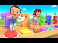 Learn Shapes Numbers Wooden Slider Tumbling Toys Preschool Kids Learning 3D Educational Toddler