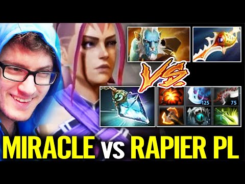 MIRACLE ANTI MAGE vs Phantom Lancer Rapier - Fastest and Newest Gameplay 7.27 Epic Dota 2 Pro