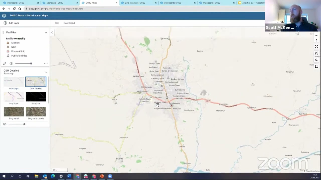 DHIS v2.37 Analytics - Maps Facility Layer