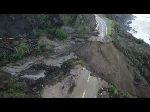 Highway 1 closed near Big Sur after road is heavily damaged in storm