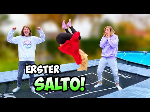 Wir bringen LUISE einen SALTO bei! (auf dem Trampolin!)
