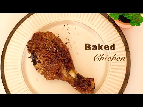 NO OIL - Baked Chicken Drumsticks - HEALTHY recipe || Breadcrumbs Chicken || Baked Chicken legs