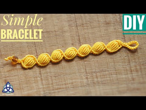 Macrame Bracelet with Beads Tutorial Easy Jewelry Making