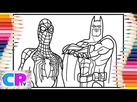 Spiderman Helps Batman to Win a Fight Coloring Pages/Marin Hoxha & Caravn - Eternal [NCS Release]