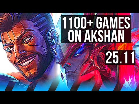AKSHAN vs YONE (MID) | 1100+ games, 10/5/15 | EUW Master | 25.11