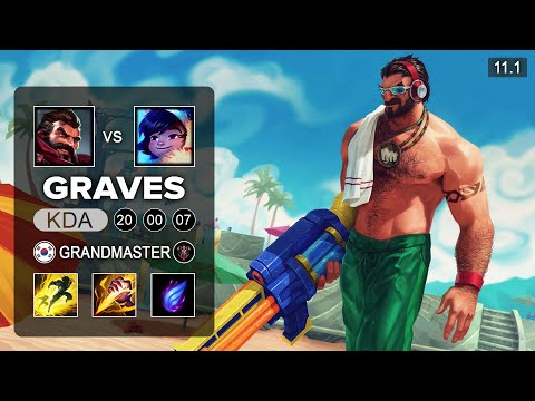 Graves Jungle vs Nunu & Willump - KR Grandmaster Patch 11.1