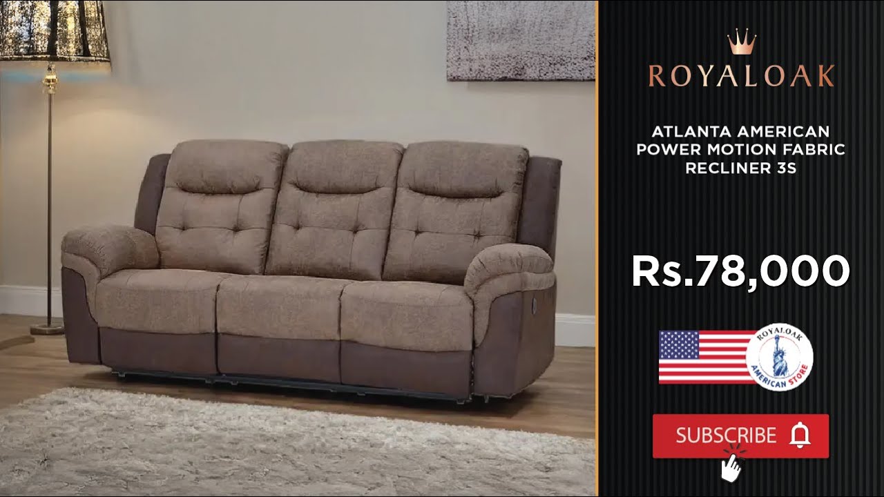 Royaloak | Atlanta American Power Motion Fabric Recliner 3S