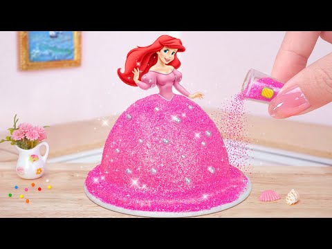 Ariel Princess Cake 💖 Amazing Miniature Pull Me Up Cake Decorating | Tsunami Cake | Mini Cakes