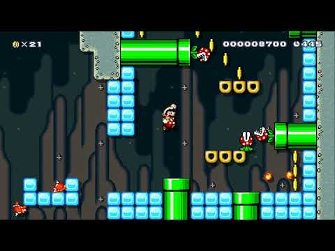 Cavern, ice and pipes by MFC - SUPER MARIO MAKER - NO COMMENTARY 1ay