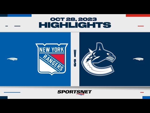 NHL Highlights | Rangers vs. Canucks - October 28, 2023
