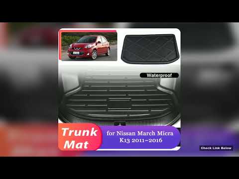 Car Trunk Mat for Nissan March Micra K13 2011~2016 2012 2013 Luggage Waterproof Rug Cargo Boot Pad L