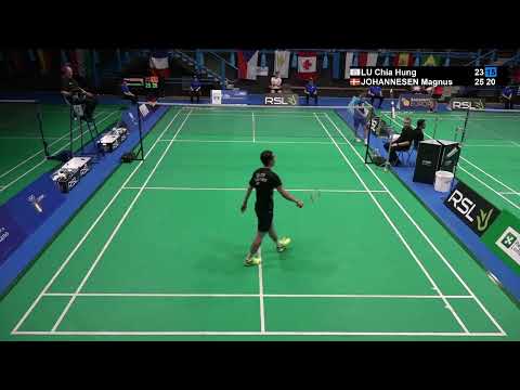 Match point – Lu Chia Hung vs Magnus Johannesen – MS, SF – Italian Int. 2022