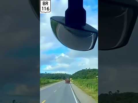 Caminhão fazendo zigue zague na BR 116 em Frei Inocêncio MG.