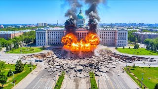 Latest Condition of the Israeli Presidential Building Bombarded by Iran‼️400 Lives Lost