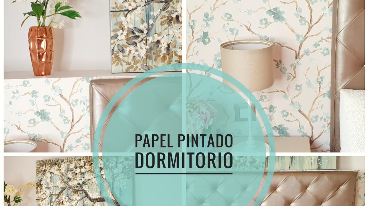 😱 PAPEL PINTADO en el dormitorio.