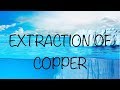 EXTRACTION OF COPPER Discussion Along With Conceptual Problems