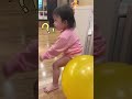 Mira Is Struggling To Get On A Bouncy Ball