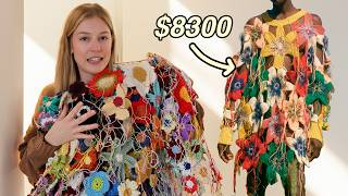 i made a $8300 designer sweater w/ YOUR crochet flowers ✨