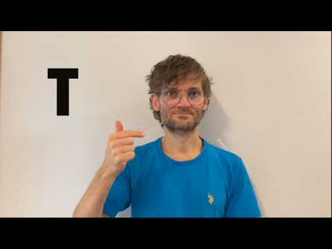 アルファベット（指文字）T