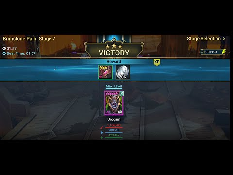 Raid classic - 3 Star Nightmare Campaign 12-7 Urogrim Solo (Pre-Nerf) (Auto)