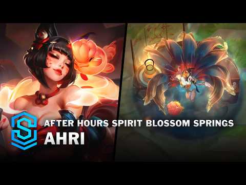 After Hours Spirit Blossom Springs Ahri Skin Spotlight - Pre-Release - PBE Preview