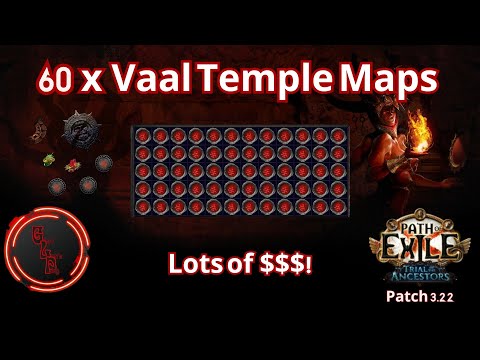 Path of Exile 3.22 | 60 x Vaal Temple Gamble | Insane drop! | Profit!