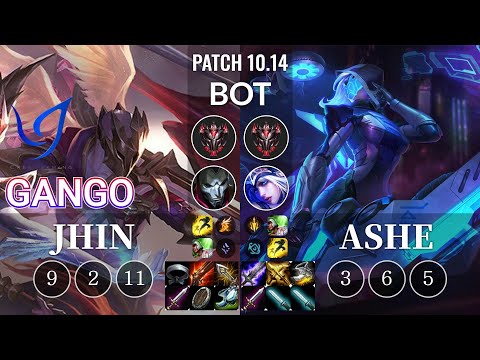 CGA Gango Jhin vs Ashe Bot - KR Patch 10.14