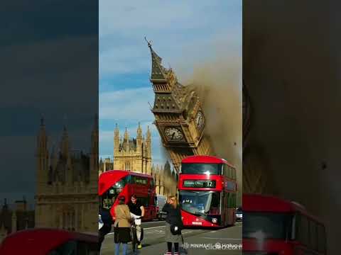 When the Elizabeth tower fell down #london #bigben #funny #travel #entertainment #running #love #bus